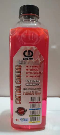 Aditivo para Radiador Pronto para Uso, Líquido Rosa, 1 Litro, Solução Refrigerante para Sistema de Arrefecimento