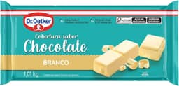 Dr. Oetker Cobertura em Barra Sabor Chocolate Branco, Para Recheio e Cobertura de Bolos, Tortas, Pão de Mel, Doces e Sobremesas, Basta Derreter, 1kg