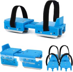 1/2 par de patins de gelo infantis atualizados, ajustáveis, 2 em 1, duplo e único, com tiras de fixação de para iniciantes de inverno