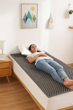 Colchão Caixa de Ovo Solteiro, Espuma, 188x88x4cm, para Cama Individual