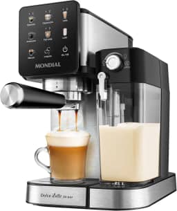Cafeteira Espresso Dolce Latte 20 Bar, Mondial, Preto/Inox, 1250W, 127V - C-28-ECL