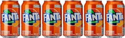 Pack de Fanta Laranja lata 350ml 6 unidades
