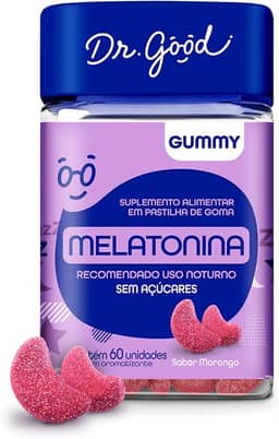 Melatonina Sabor Morango 60 Gomas Mastigável Fini Dr Good