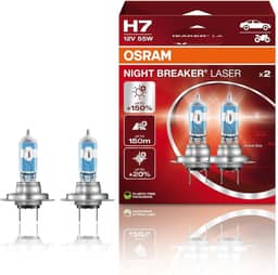 Lâmpada H7 OSRAM Night Breaker Laser, Luz Branca/Amarela