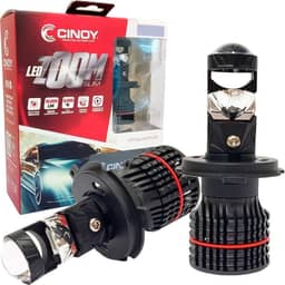 Lâmpada Led H4 Mini Projetor Zoom Slim 6000K 10000Lm 12V 24V