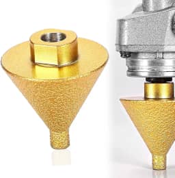Broca Fura Piso Chanfro Diamantada Cônica Escalonada Desbaste Porcelanato Esmerilhadeira M14 + Nfe