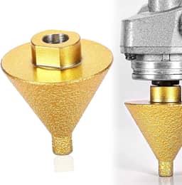 Broca Fura Piso Chanfro Diamantada Cônica Escalonada Desbaste Porcelanato Esmerilhadeira M14 + Nfe