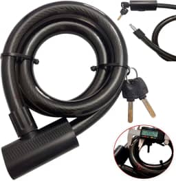Cadeado Corrente 120cm Aço de 20MM Grosso Tranca Anti Furto 2 Chaves Para Bicicleta Moto Estepe Portão Grade Porta