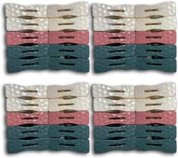 Kit 40 Prendedores De Roupa Premium Reforçados, Pregador Grande De Plástico, Design Moderno Para Lavanderia, Não Marca e Não Mancha Suas Roupas (40)