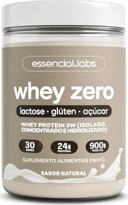 Whey Zero Lactose Sem Sabor 900g - Fórmula Exclusiva Com Proteína Isolada, Concentrada E Hidrolisada - 24g De Proteína Por Dose