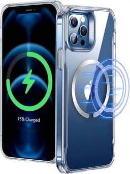 ESR Capa para iPhone 12 Pro Max, capa de celular Magsafe compatível com iPhone 12 Pro Max com carregamento magnético sem fio HaloLock, resistente a arranhões, moldura protetora aderente, transparente