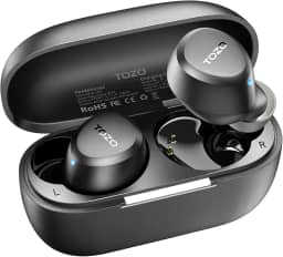 TOZO A1 Mini fones de ouvido sem fio Bluetooth 5.3 intra-auriculares com microfone embutido, à prova d'água IPX5, som premium imersivo, fone de ouvido com conexão de longa distância