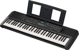 Yamaha PSR-E283 Teclado portátil para iniciantes, com 410 vozes de instrumentos, 150 estilos de acompanhamento e 122 músicas, inclui 2 aulas online com um professor da Yamaha Music School