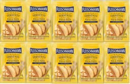 Kit 10 Fermento Biológico Pão e Pizza Seco Fleischmann 10g