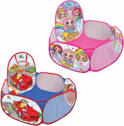 Piscina De Bolinhas Com Cesta de Basquete Barraca com Cesta Cercado Chiqueirinho Dobrável Portátil Linha Premium M5 Armarinhos (Azul)