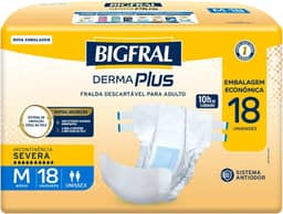 Fralda Bigfral Derma Plus Econômica M 18 Unidades