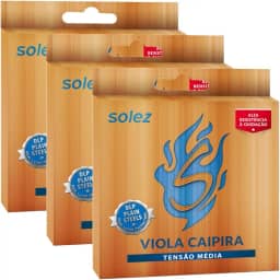 Encordoamento Viola Caipira Solez SLVC TM 011 DLP Tensão Média