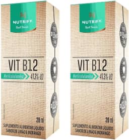 Kit com 2 Vitamina B12 Metilcobalamina 413% Nutrify 20ml