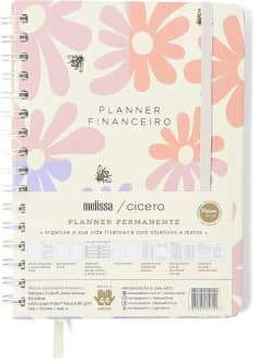 PLANNER PERMANENTE WIRE-O MELISSA FINANCEIRO A5 BLOCK BLOOMY