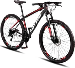 Bicicleta Aro 29 Sutton Gold 24V Freio a Disco Quadro de Alumínio 24 Marchas com Suspensão
