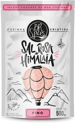 BrSpices - Sal Rosa Do Himalaia Iodado Fino BR Spices Pouch 500G