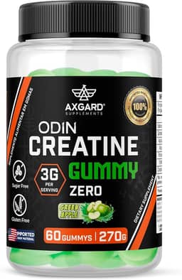 Creatina Gummy Zero Açucar | 60 unidades (30 doses) | 3g de creatina por dose | Axgard Supplements