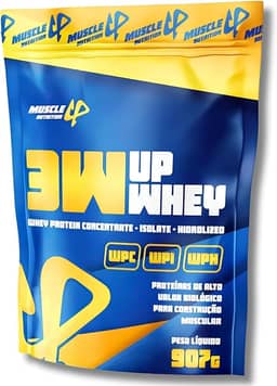 Whey Protein 3W 100% 24g De Proteína/Dose (30g) Baixo Carboidrato Sem Glúten - Muscle Up Nutrition (907G, Creme de Avelã)