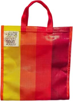 Sacola Bolsa Nylon Reutilizável 37x37x16cm | Suporta 25kg | Colorida, Sustentável e Personalizada com Frases | Presente | Praia | Feira | Mercado | Passeio | Vovó | Mãe | Amiga | Professora