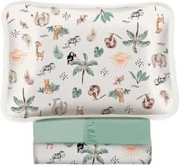 Jogo De Lençol Berço 3 Peças Malha 100% Algodão (Selva)