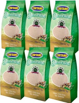 Kit 6 Pacotes Açucar Demerara Pacote 1kg Cada Certano Produto Menos Processado