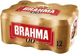Pack Cerveja Brahma Zero, 350ml, Lata - Com 12 unidades