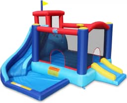 Action air Bounce House - Casa Saltitante Inflável Com Soprador Para Ambientes Internos E Externos - Castelo Saltitante Com Escorregador - Grande Área Saltitante, Amor Para Crianças