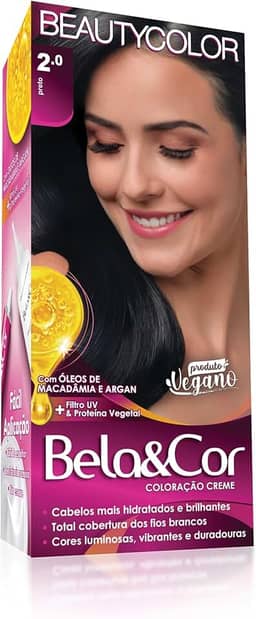 Coloração Bela&Cor - 2.0 Preto