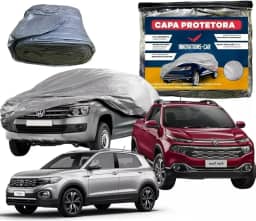 Capa de Cobrir Carro Protetora Sol E Chuva P/Caminhonete Suv (Nova Strada Cabine Dupla)