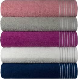 Kit 5 Toalhas de Rosto Grande Extra Macia New Sublime com Alta Absorcao - 45 x 80 cm