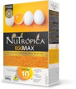 Nutrópica Eggmax 300g Ração Extrusado Especial Super Premium para Alimentar Filhotes Pássaros Nativos Exóticos Passeriformes Trinca Ferro Coleiro Curió Canário Outros