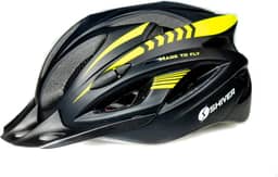 CAPACETE BIKE MTB AIR TAM M(54-57CM) COM VISTA LIGHT PRETO/AMRELO NEON
