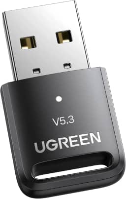 UGREEN Adaptador Bluetooth para PC, dongle Bluetooth 5.3, Plug & Play para Windows 11/10/8.1, transmissor e receptor Bluetooth para teclado/mouse/fone de ouvido/alto-falantes/impressora