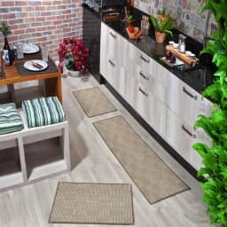 Kits Passadeira Cozinha 3 Tapetes Sisal Antiderrapante KS68