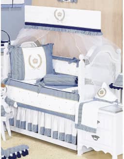 Kit De Berço Majestade 09 Peças Marinho
