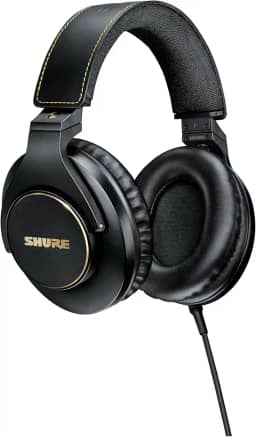 Shure SRH840A Fones de ouvido com fio para audição crítica e monitoramento, fone de ouvido profissional, resposta de frequência personalizada, som detalhado superior, design ajustável e dobrável