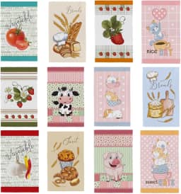 12 Pano De Prato Copa Atoalhado Felpudo 40x65 Teka Algodão