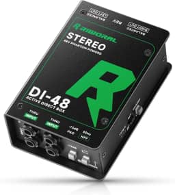Caixa direta com duas entradas estéreo de 1/10.2 cm de alta impedância Di Boxes Suporte para instrumentos de guitarra/baixo Premium Direct Injection Active Di Box para saídas Thru e XLR (Direct Box)