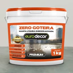 Manta Liquida Emborrachada Premium Euro Decor Zero Goteira 1KG Contra Fissuras Trincas Infiltrações (Telha)
