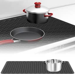 Capa protetora de silicone para fogão, 70 x 40 cm, capas para fogões elétricos, resistentes ao calor, fogão, fogão, fogão, fogão, fogão, tapete para queimador de forno de vidro cerâmico, trailer