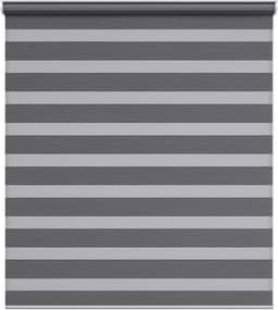 Zebra Persiana Rolo Dupla 160x160cm Grafite Linho Evolux