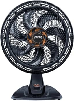 Ventilador de Mesa Arno X-TREME 7 Cinza 40cm VE71, 150W, 7 Pás, 3 Velocidades, Oscilação 80º, Power Zone, Modo Noturno Silencioso, 110V