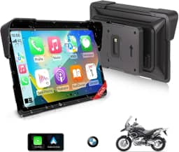 Tela automotiva para motocicleta CarPlay de 17 cm e Android para BMW Dual Bluetooth