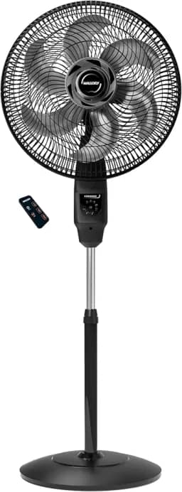 Ventilador de Coluna Mallory Chronos 140W, Silencioso, Com Controle Remoto, Hélice de 6 pás, Auto Desligamento Programável de até 7 Horas- PR – GR - 127V