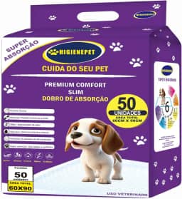 Tapete Higiênico P/cães 60x90 50 Unidades Premium Comfort Higienepet